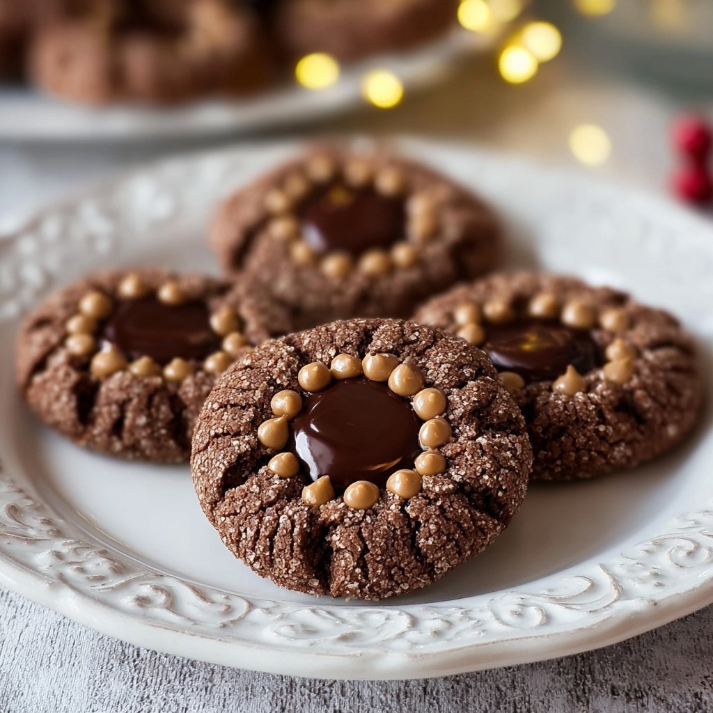 Rich Chocolate Thumbprint Cookies Recipe - Recipe Image