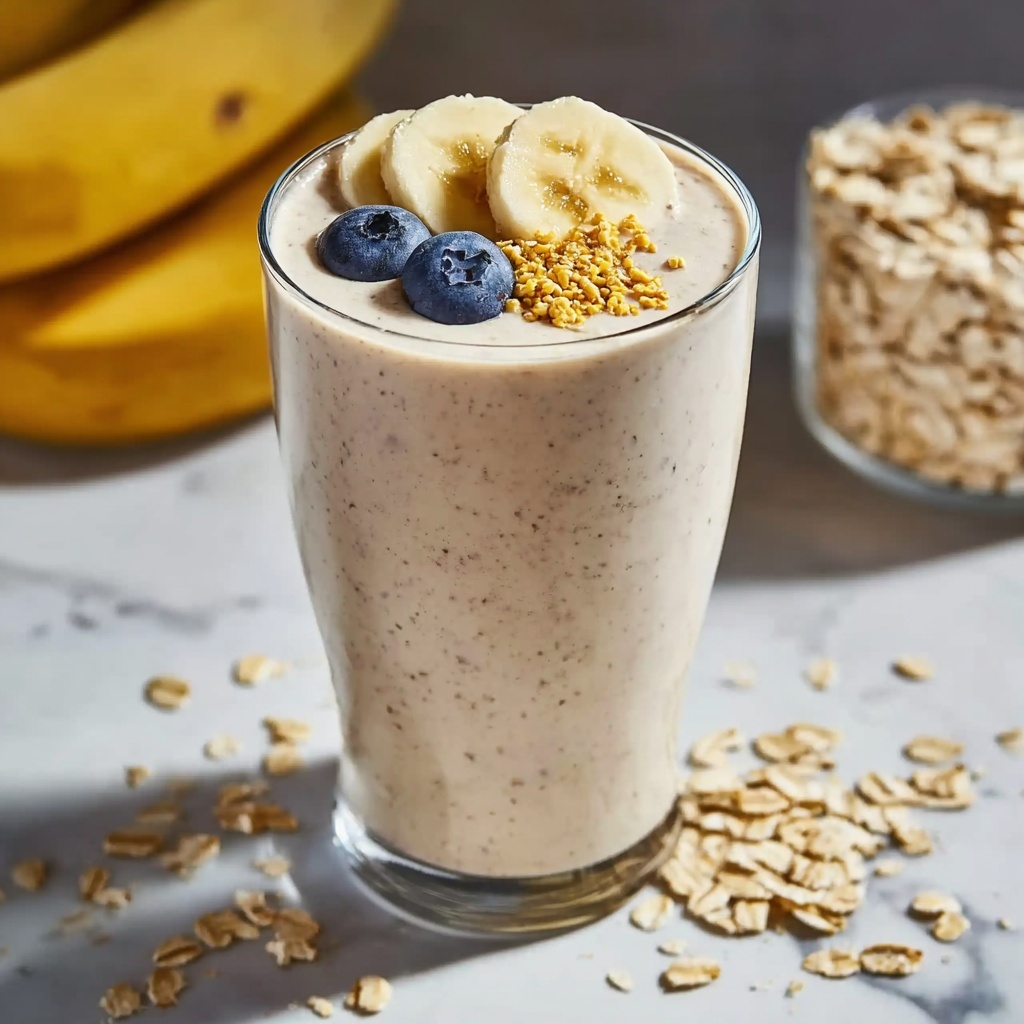Creamy Banana Oatmeal Smoothie Recipe - Recipe Image