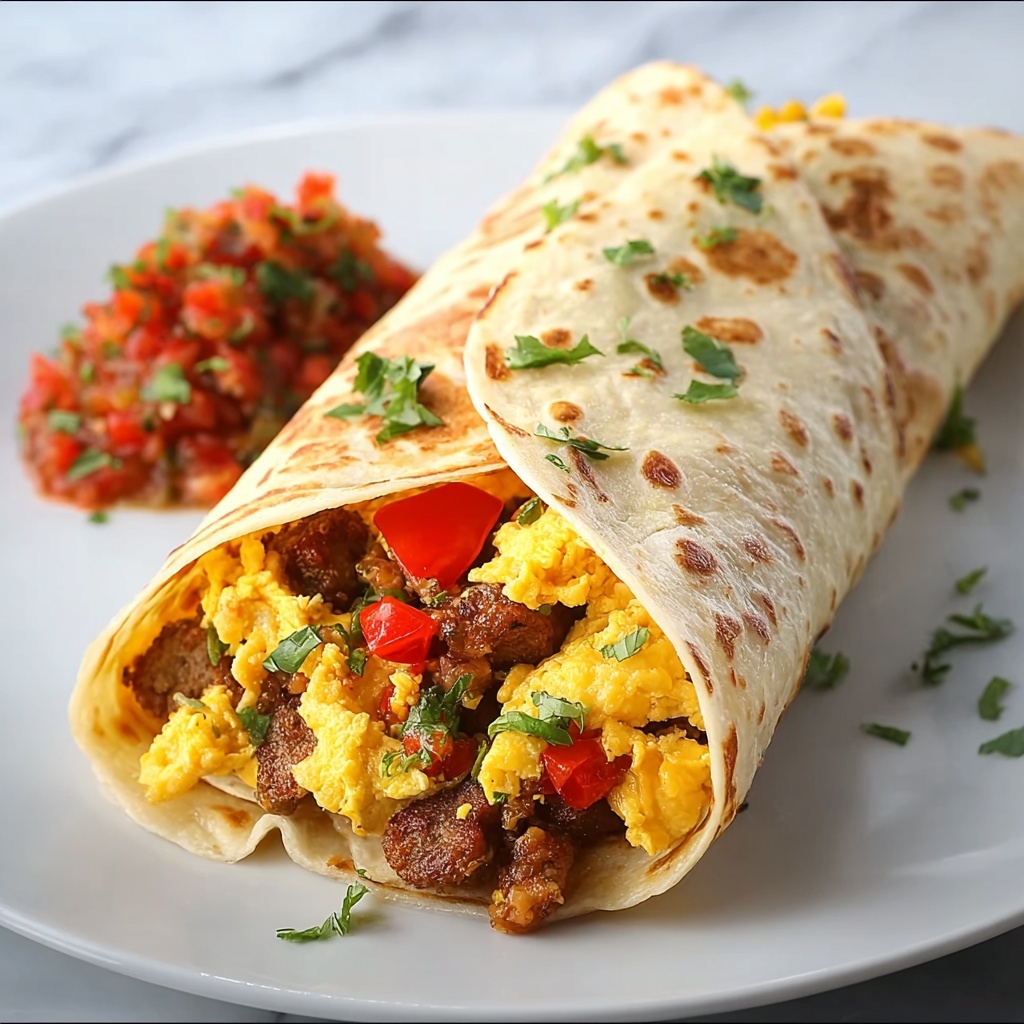 Turkey Sausage Breakfast Burrito Recipe - Recipe Image