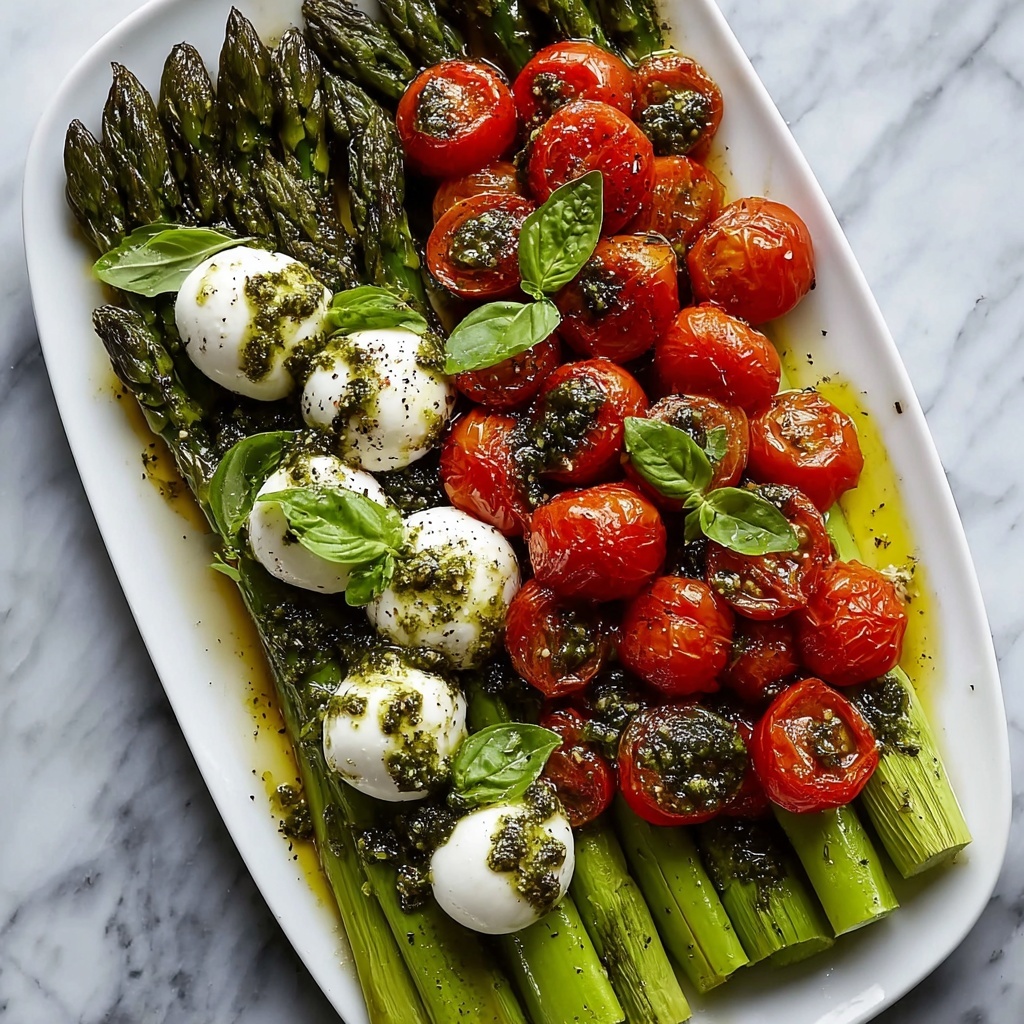 Caprese Roasted Asparagus Recipe - Recipe Image
