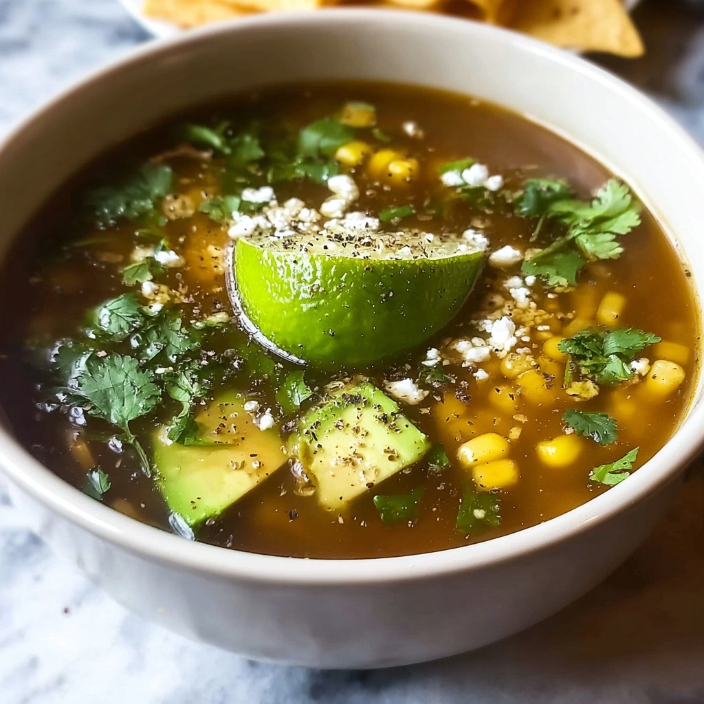 Flavorful Salsa Verde Tortilla Soup Recipe - Recipe Image