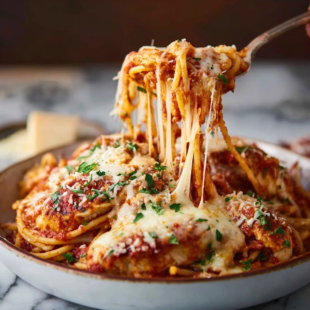 Slow Cooker Chicken Parmesan Pasta Recipe - Recipe Image