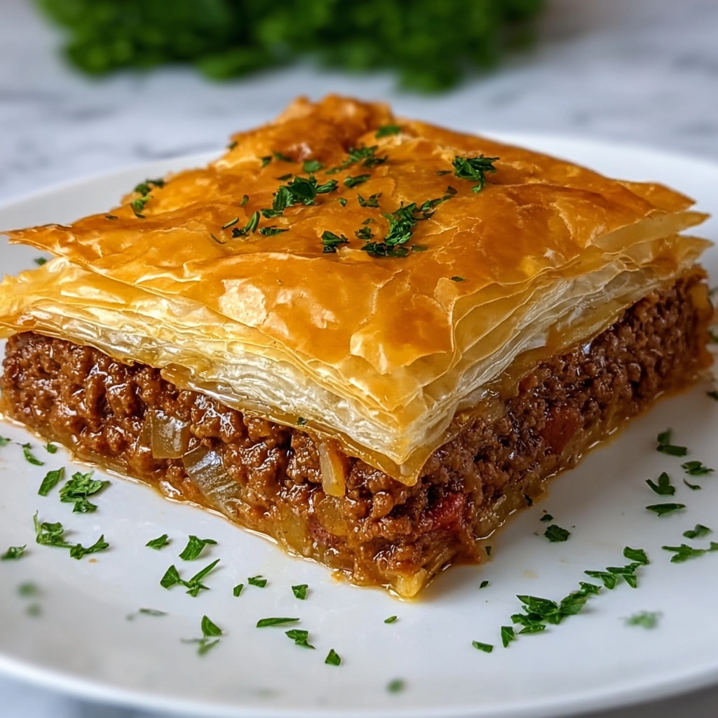 Greek Phyllo Meat Pie Recipe - Recipe Image