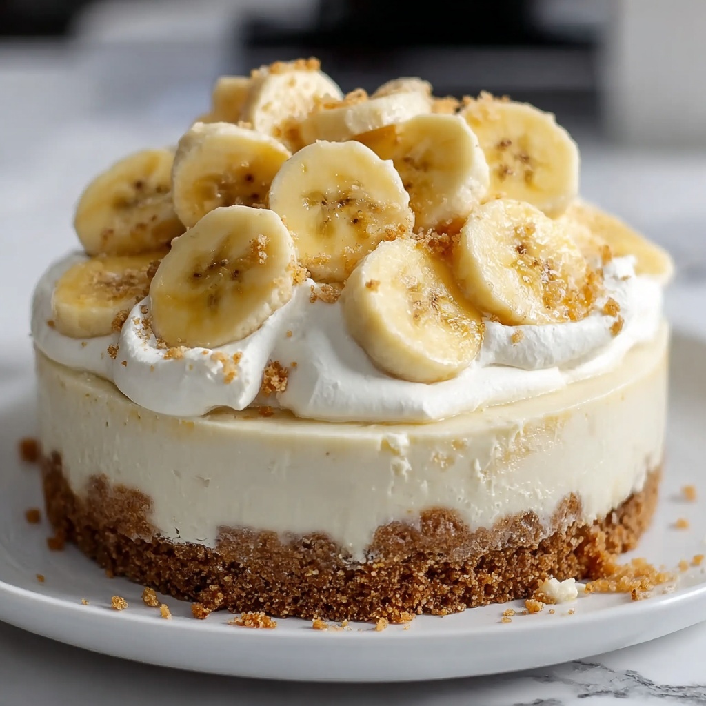 Banana Cheesecake with Banana Cream Pie Topping Recipe - Recipe Image