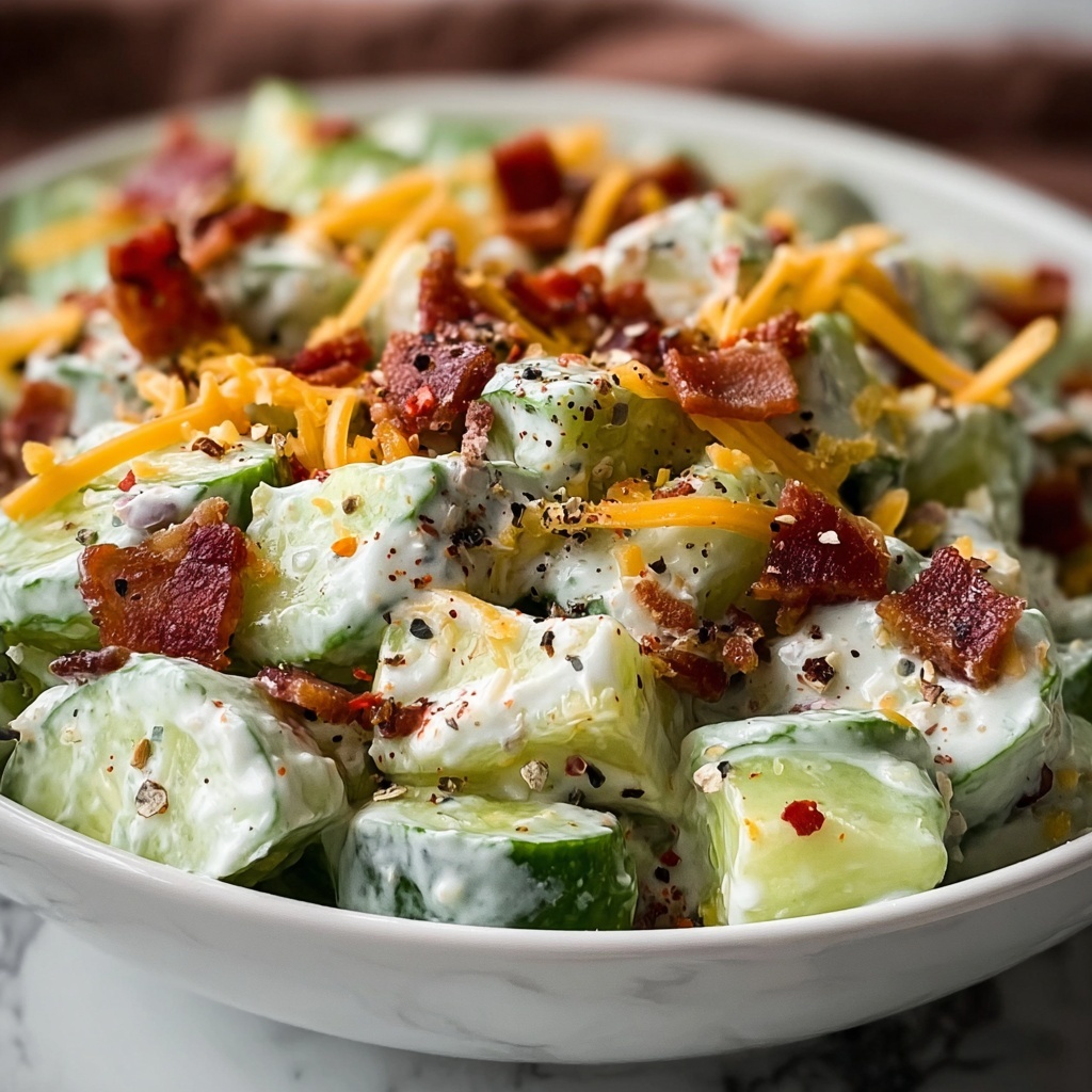 Creamy Cucumber Cheddar Salad Recipe - Recipe Image