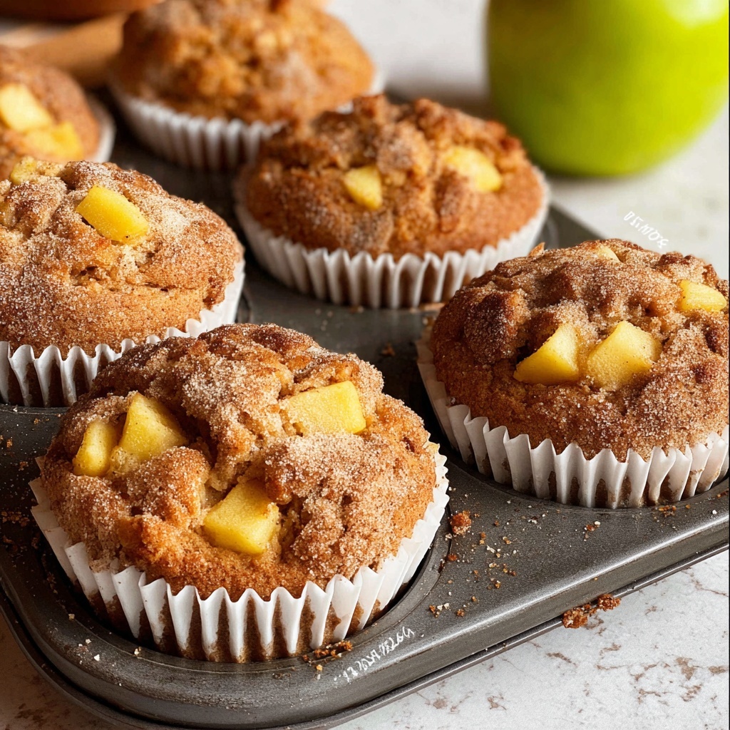 Easy Apple Sour Cream Muffins Recipe - Recipe Image