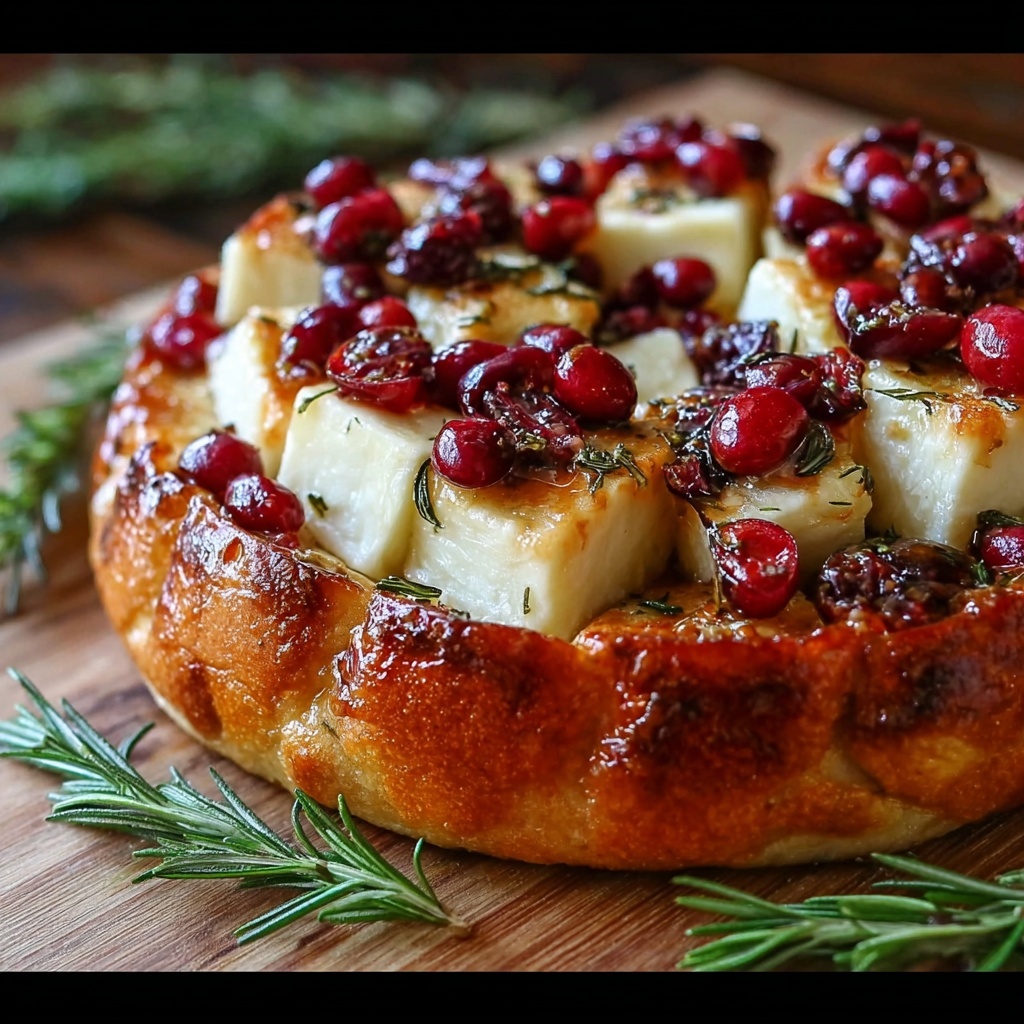 Pull-Apart Sourdough Brie and Cranberry Bread Recipe - Recipe Image
