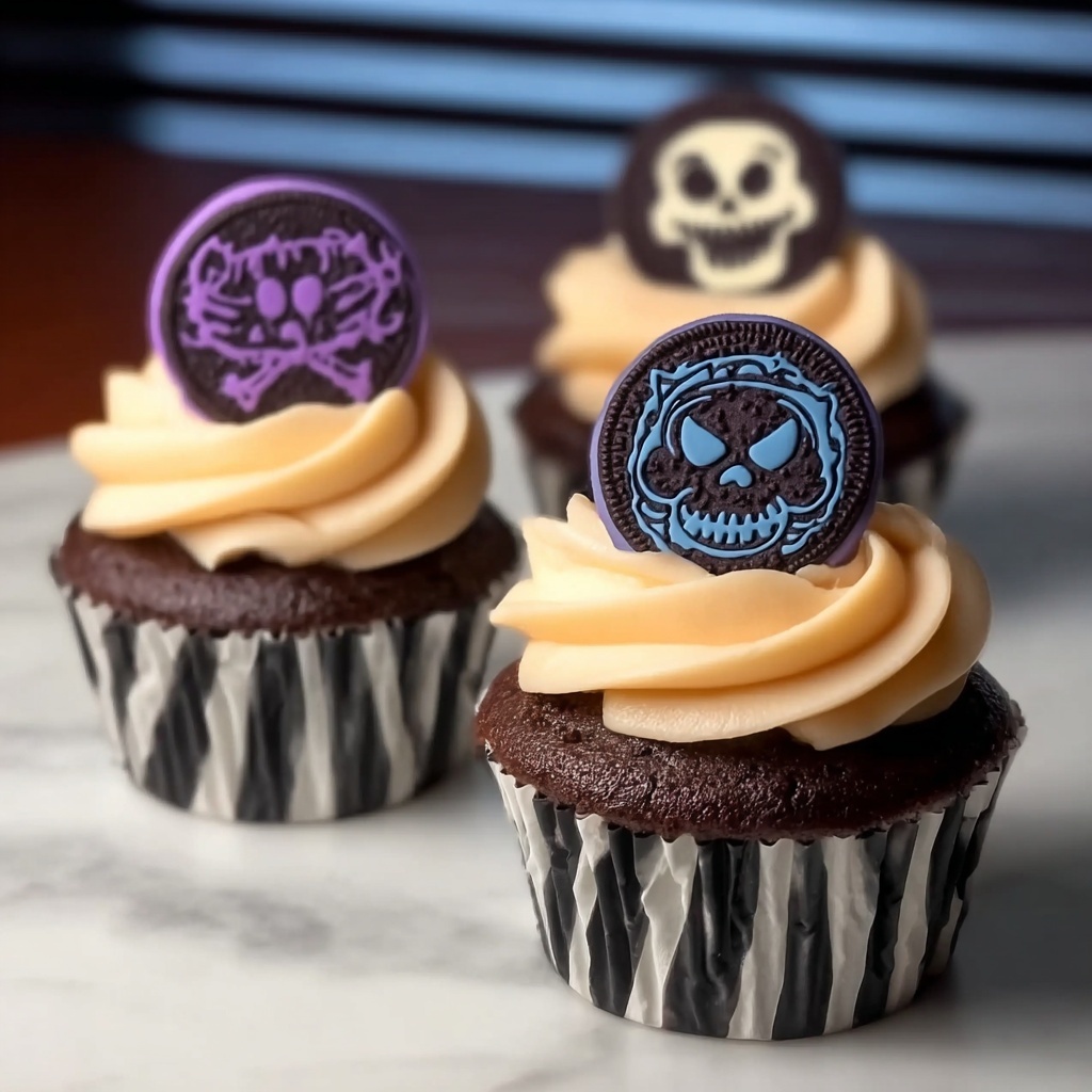 Stamped Halloween Cupcakes Recipe - Recipe Image