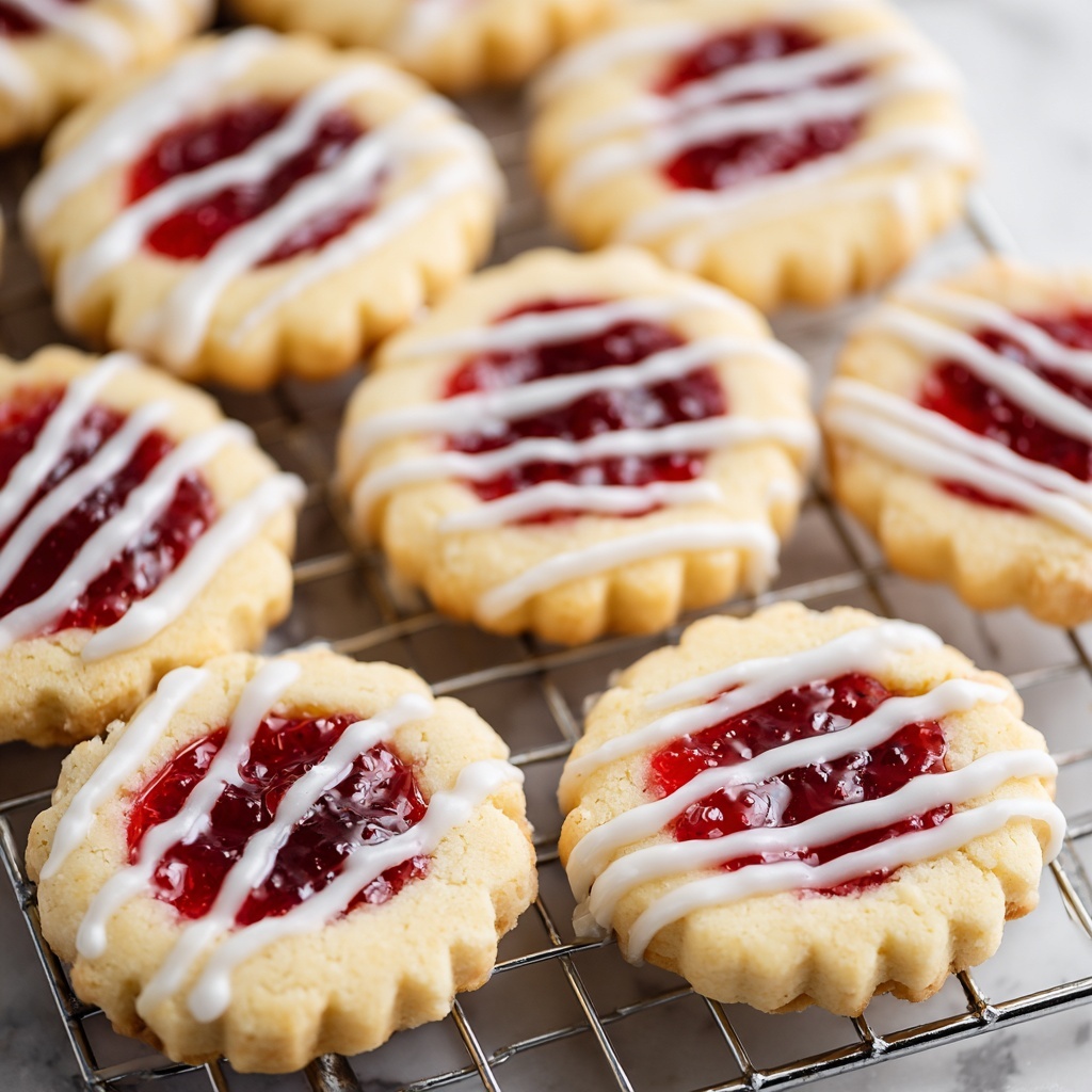 Raspberry Almond Shortbread Cookies Recipe - Recipe Image