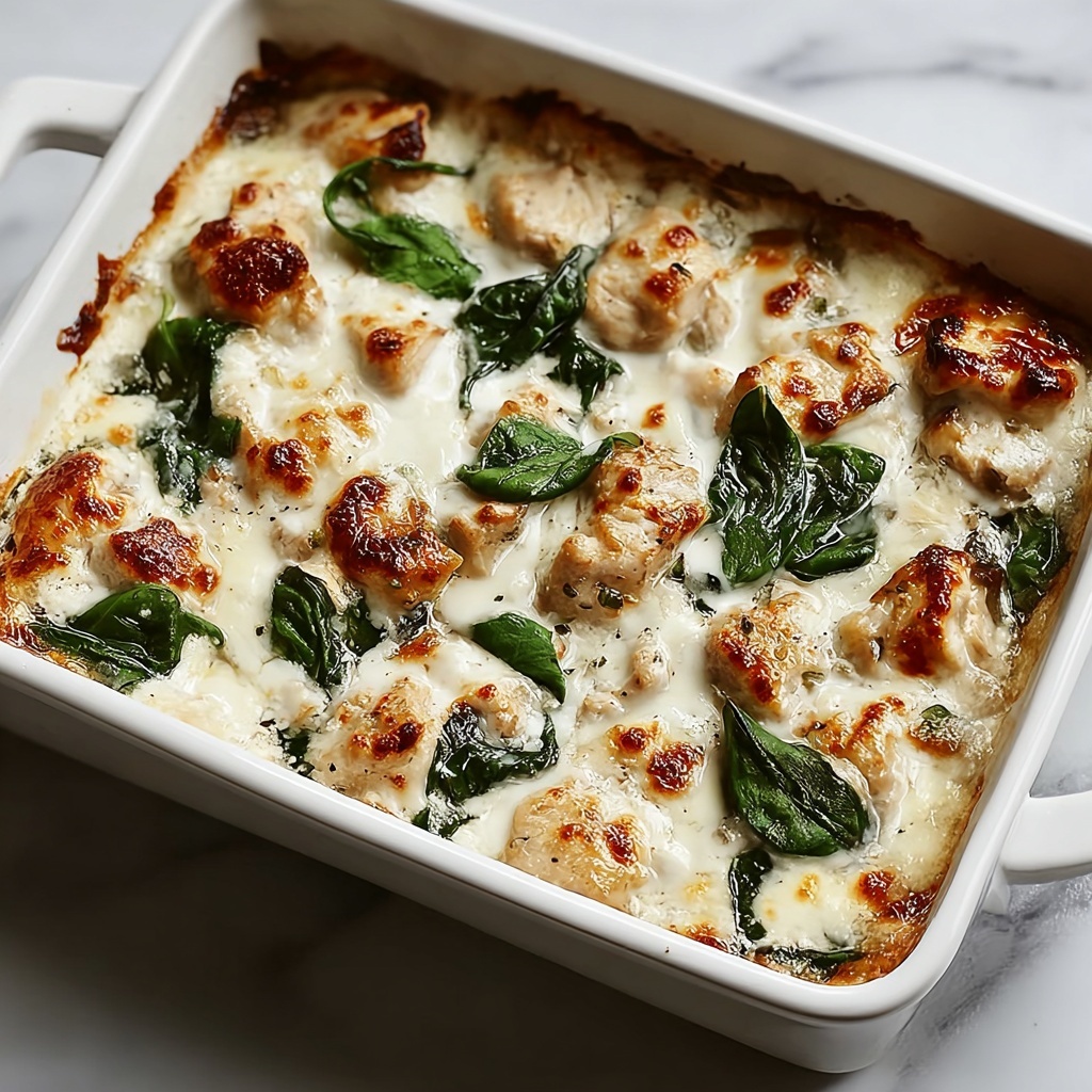 Chicken and Spinach Casserole with Cream Cheese Recipe - Recipe Image