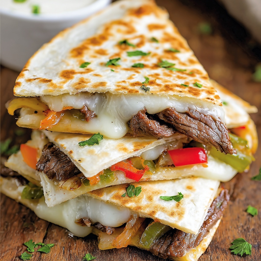 Philly Cheesesteak Quesadilla Recipe - Recipe Image