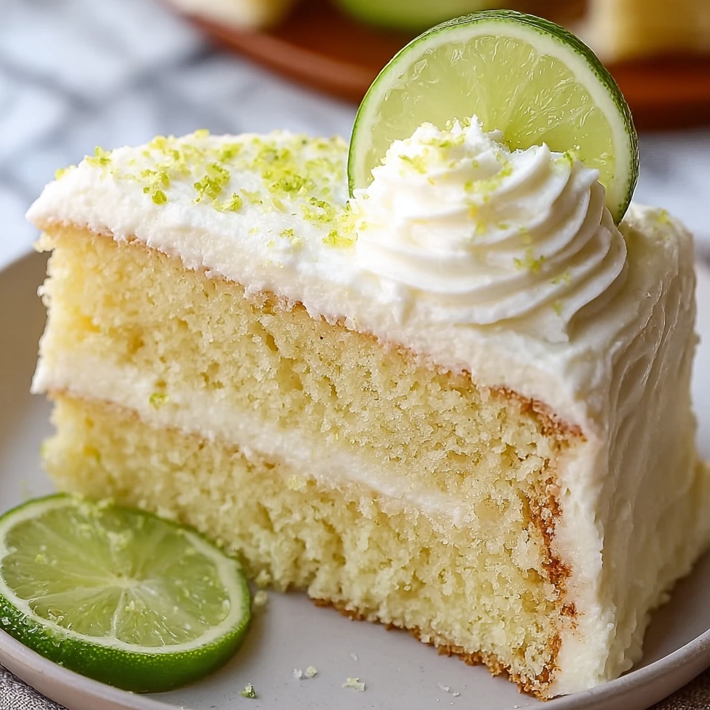 Key Lime Cake with Key Lime Cream Cheese Frosting Recipe - Recipe Image