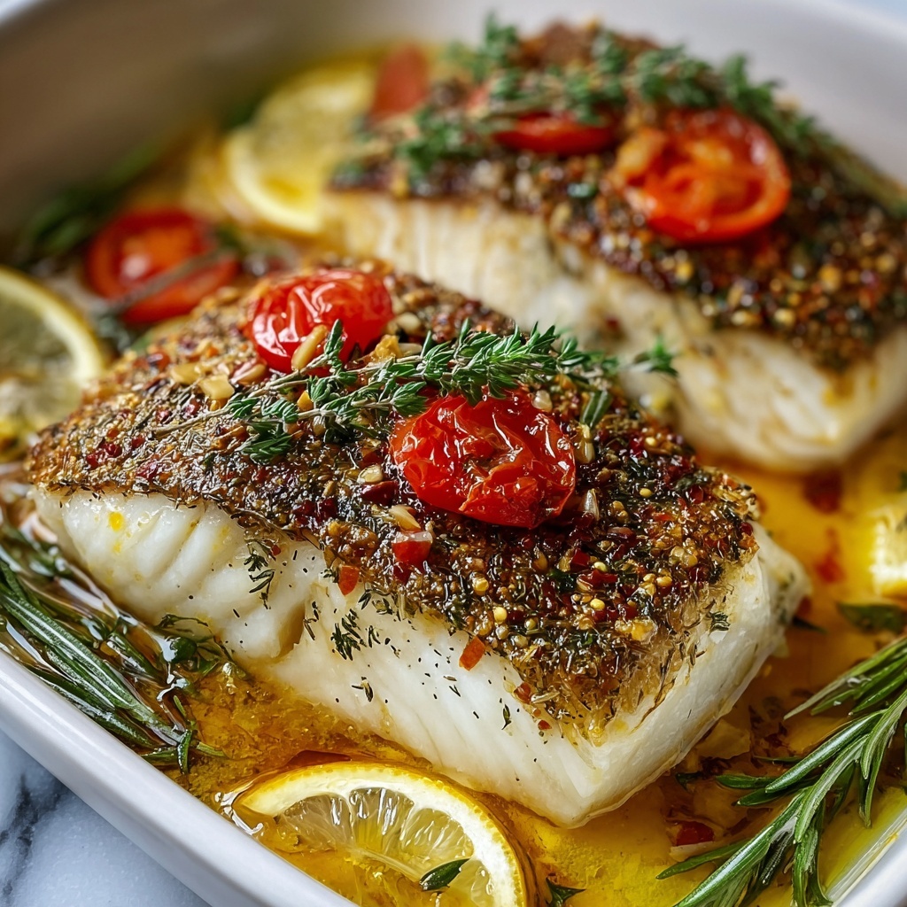 Mediterranean Baked Fish Recipe - Recipe Image