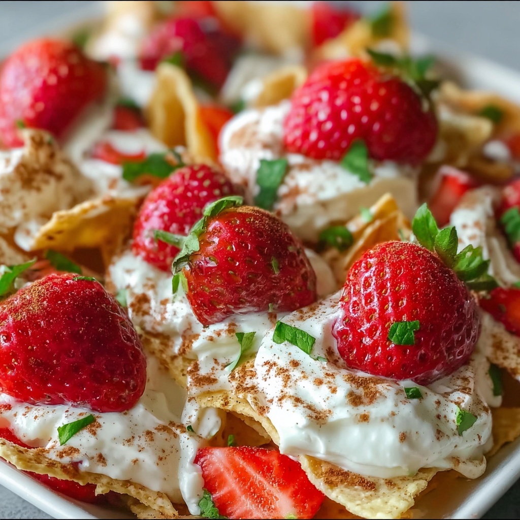 Strawberry Cheesecake Nachos Recipe - Recipe Image