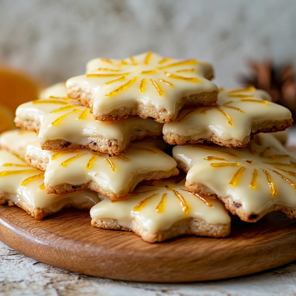 Cardamom Shortbread Cookies with Orange Glaze Recipe - Recipe Image