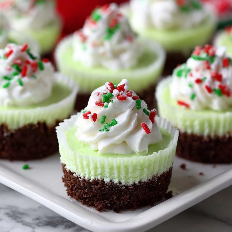 Grinch Mini Cheesecakes: Festive Treats for the Holidays Recipe