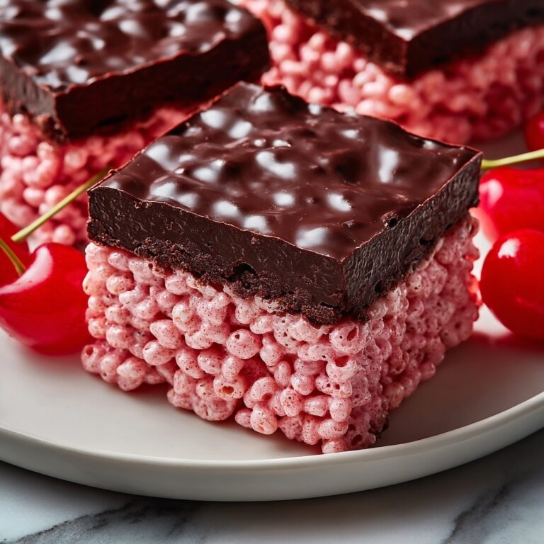 Chocolate Covered Cherry Rice Krispies Treats Recipe