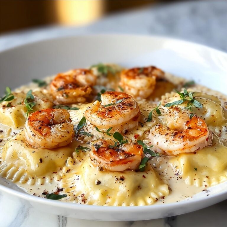 Shrimp and Lobster Ravioli with Creamy Garlic Butter Sauce Recipe