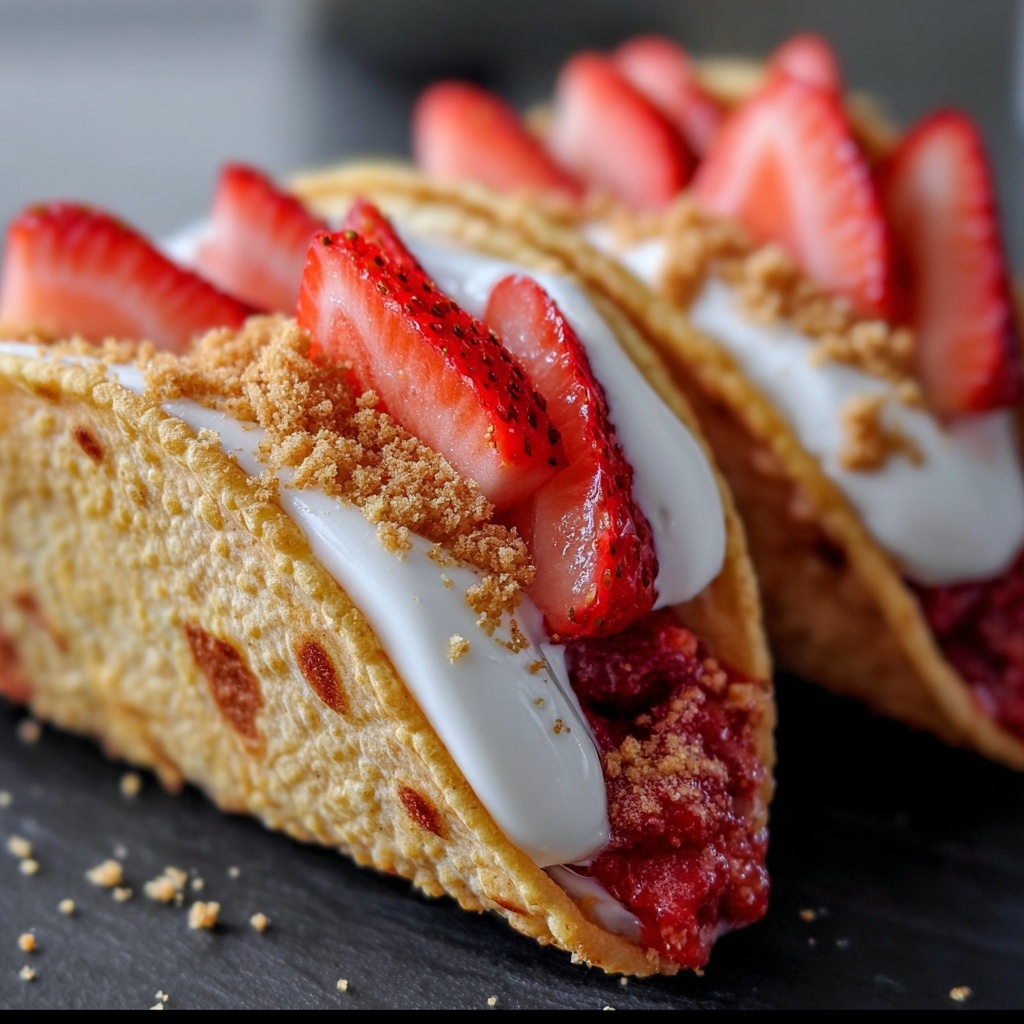 Strawberry Crunch Cheesecake Tacos Recipe - Recipe Image