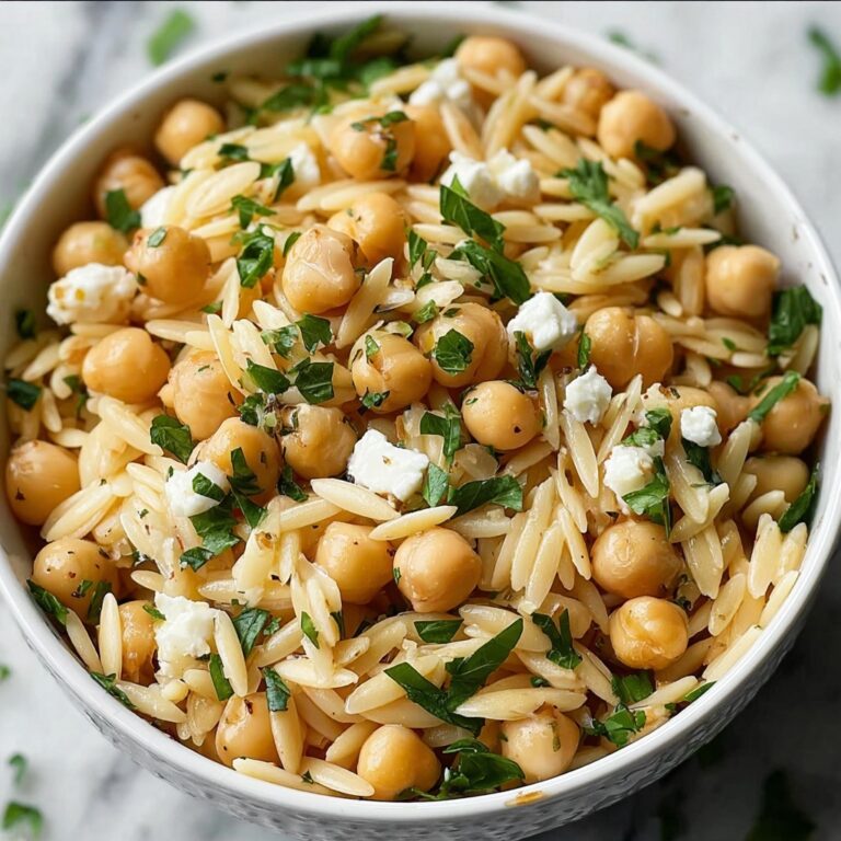 Zesty Orzo Pasta with Creamy Ricotta and Chickpeas Recipe