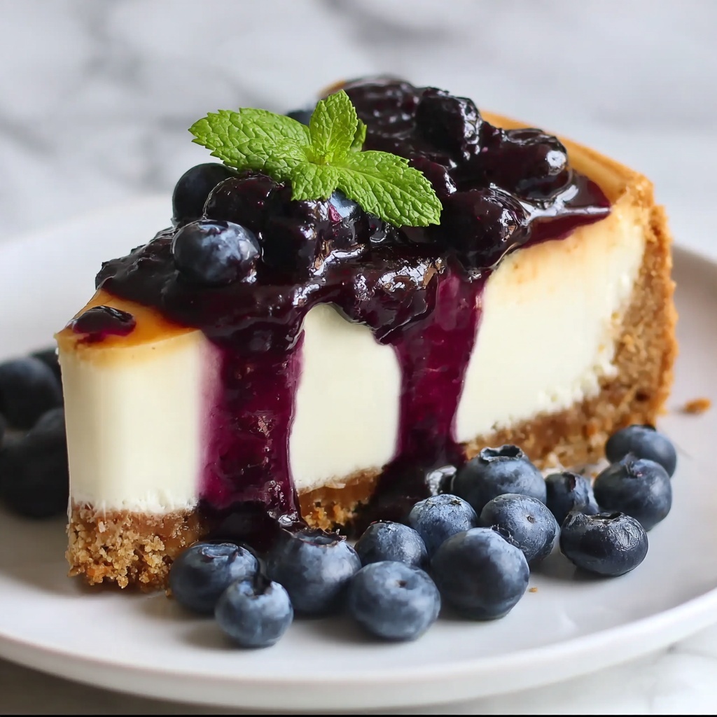 No-Bake Blueberry Cheesecake Recipe - Recipe Image