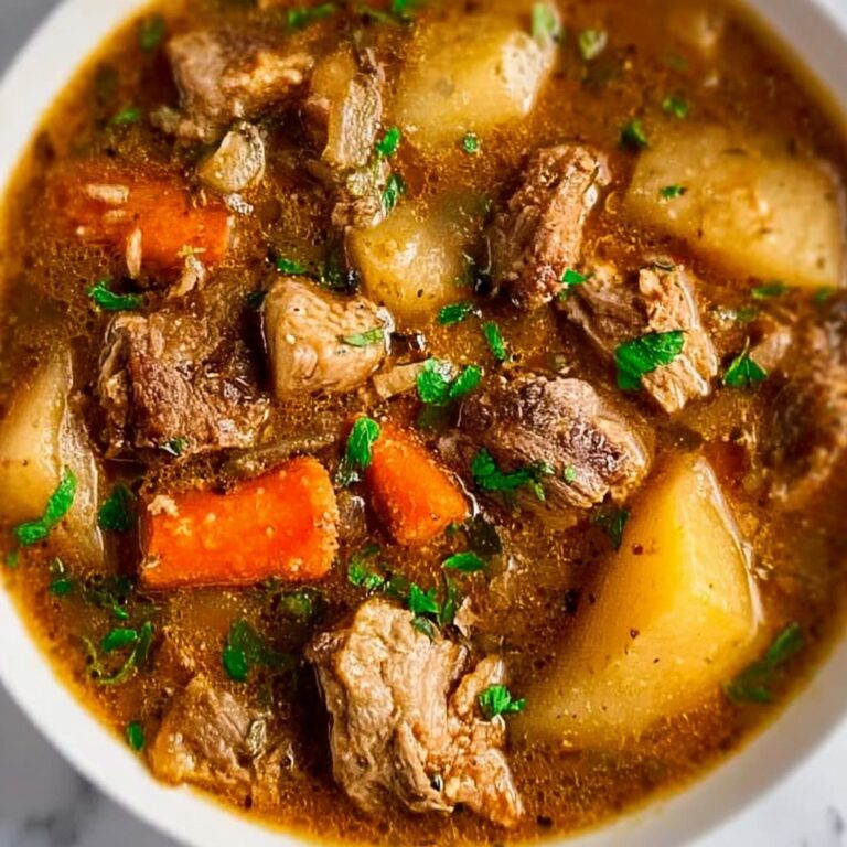 Hearty Kentucky Burgoo Stew with Beef, Chicken, and Smoked Sausage Recipe
