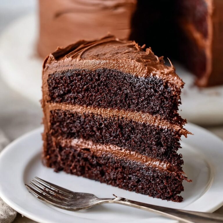 Homemade Chocolate Cake with Rich Chocolate Frosting Recipe