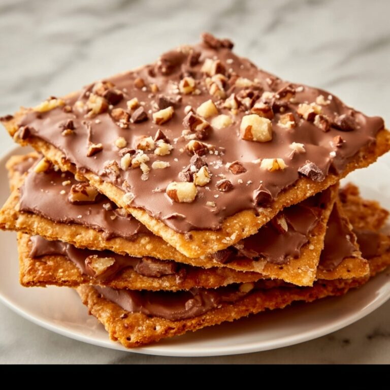 Saltine Toffee with Chocolate and Pecans Recipe