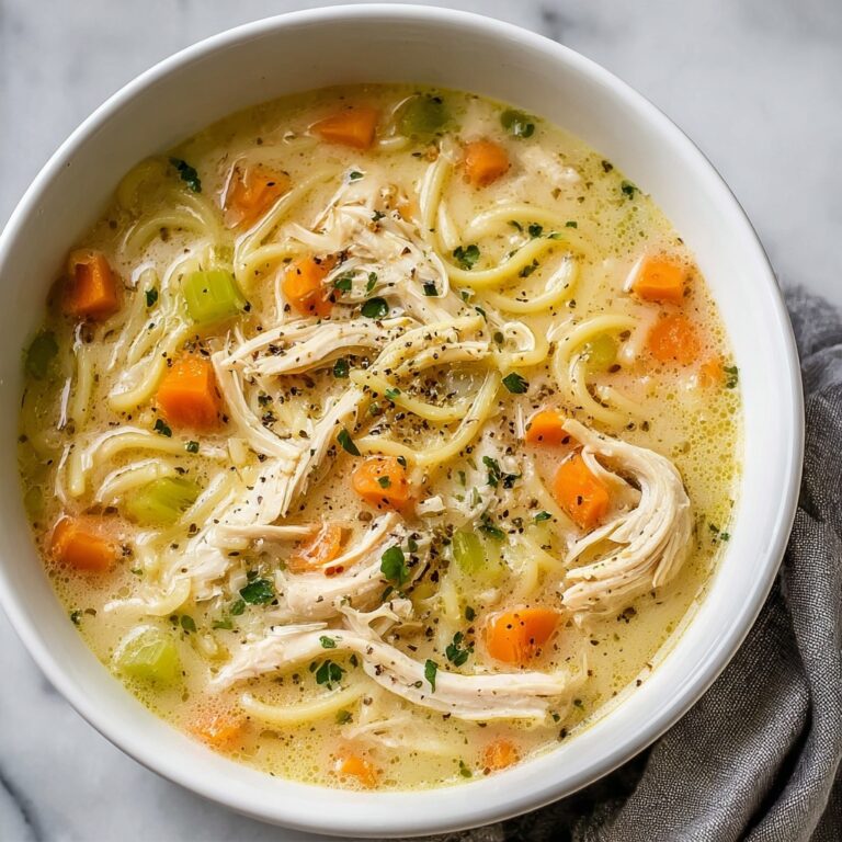Creamy Lemon Chicken Noodle Soup Recipe