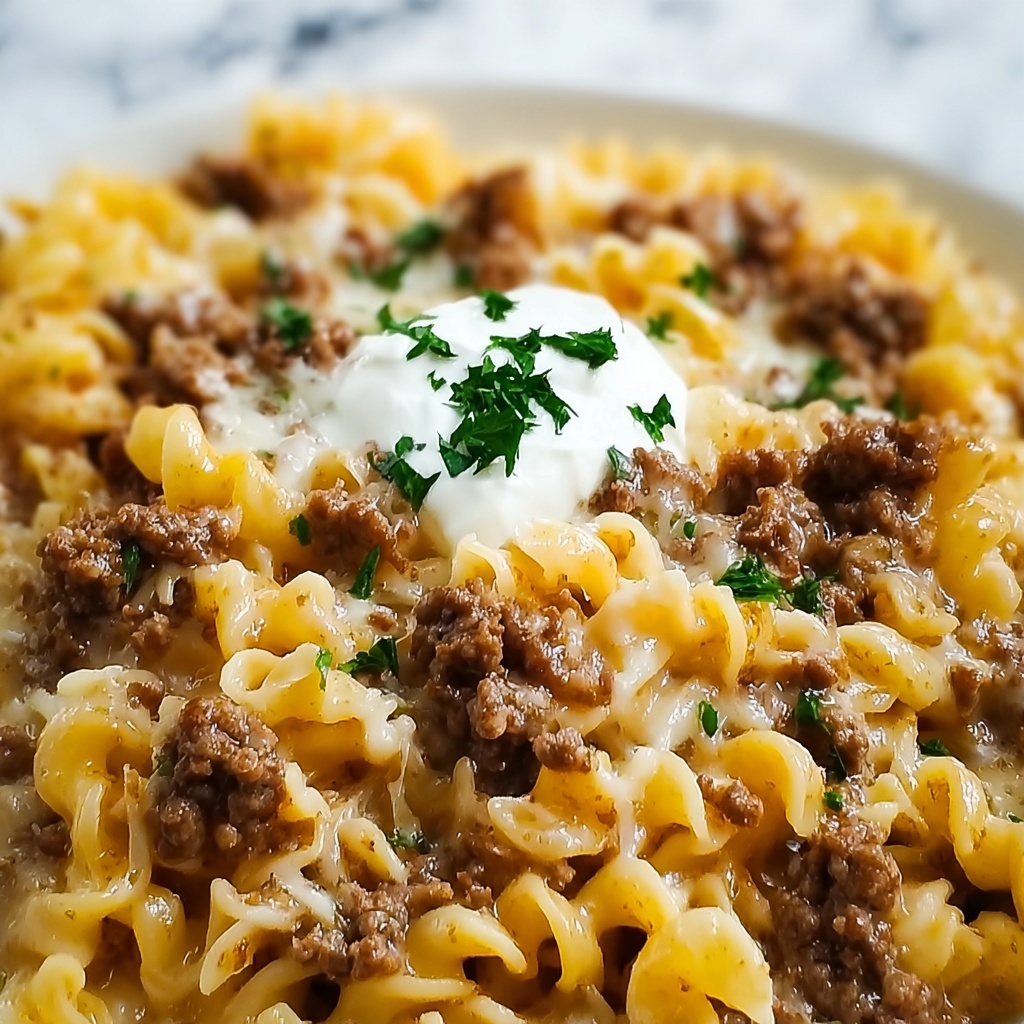 Sour Cream Beef Noodle Casserole Recipe - Recipe Image