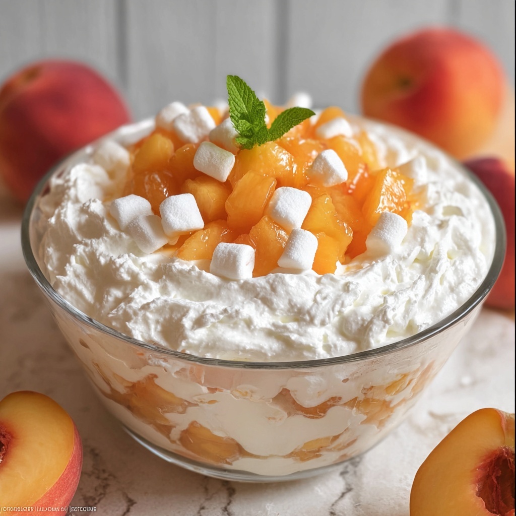 Peach Fluff Salad Recipe - Recipe Image