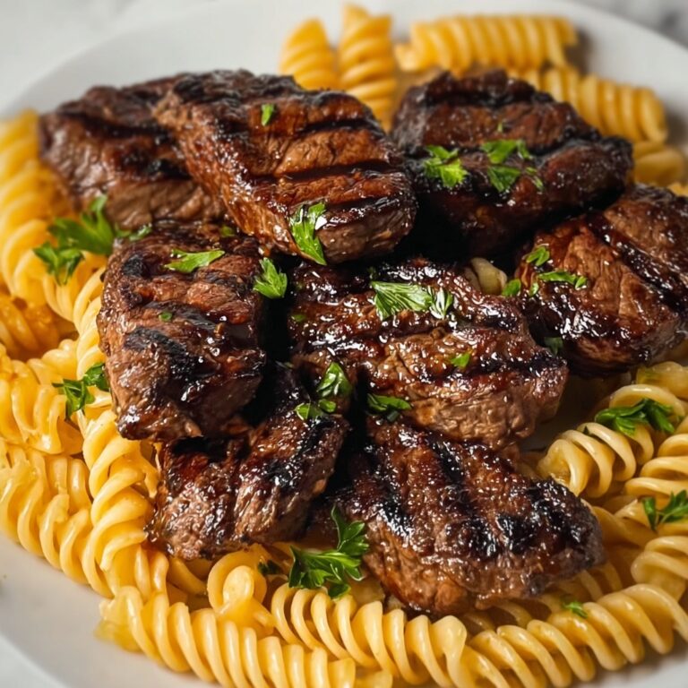 Sticky Honey Garlic Steak and Rotini Recipe